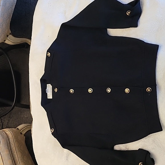 St john collection by marie gray black sweater size medium - Picture 1 of 4